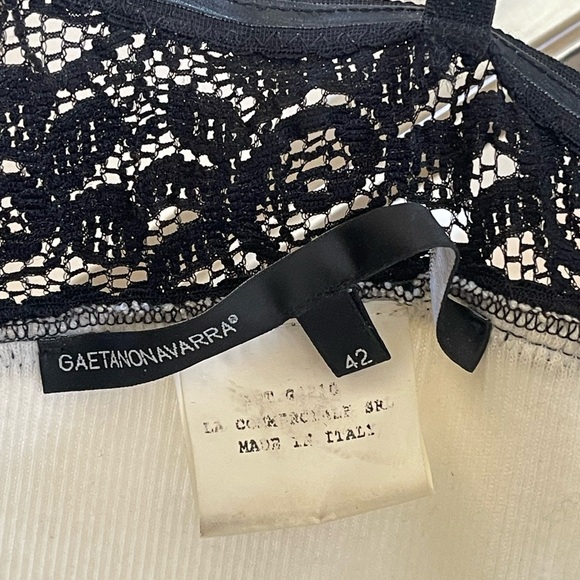 Gaetano Navarra VINTAGE Black and White Lace Camisole Top - Picture 6 of 13